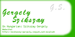 gergely szikszay business card
